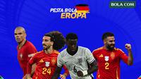 Euro 2024 - Pepe, Marc Cucurella, Marc Guehi, Dani Carvajal (Bola.com/Adreanus Titus)