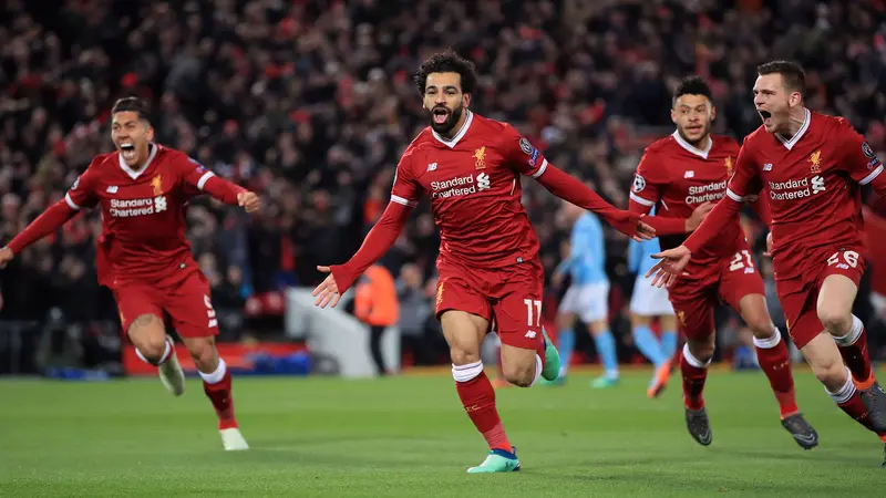 Salah Sumbang Gol, Liverpool Menang Telak Atas Manchester City