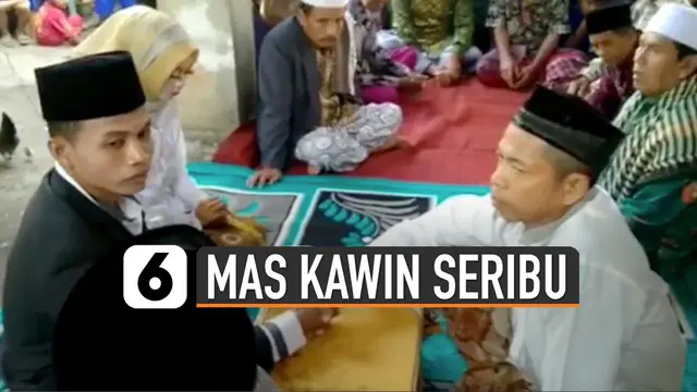 Beredar video unik pernikahan dengan mas kawin seribu rupiah. Kejadian ini terjadi di Lombok.