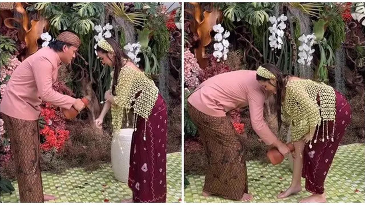 6 Momen Mahalini Wudhu dan Baca Al-Fatihah di Acara 7 Bulanan, Dituntun Rizky Febian