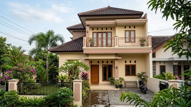 Warna Cat Rumah 2 Lantai yang Terlihat Elegan/AI Generated