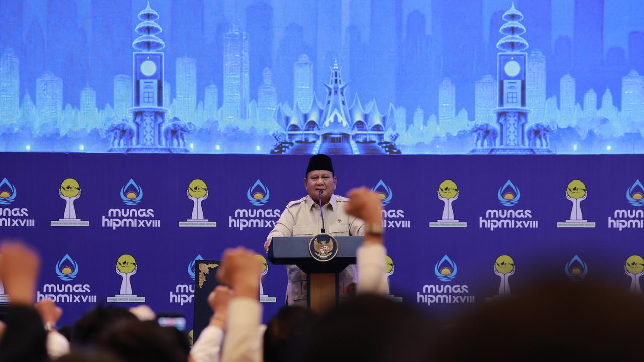 Prabowo di Munas HIPMI: Tak Ada Pertumbuhan Ekonomi Tanpa Nasionalisme