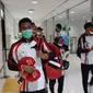 Sprinter Indonesia Lalu Muhammad Zohri tiba di Bandara Narita, Tokyo, Jepang, Minggu (25/7/2021). Dia akan bertanding di nomor 100 meter putra pada Olimpiade Tokyo 2020. (foto: KBRI Tokyo)