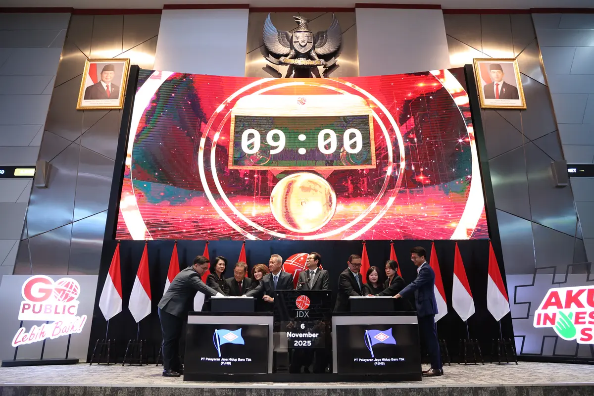 Pencatatan saham perdana PT Pelayaran Jaya Hidup Baru Tbk (PJHB), Kamis (6/11/2025). (Foto: BEI)