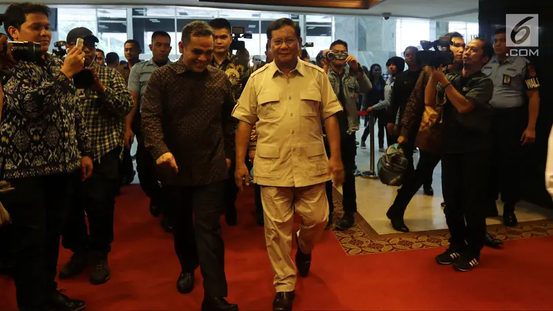 Sambangi DPR, Prabowo Bahas Serangkaian Teror di Tanah Air