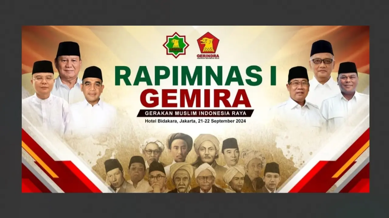 Organisasi sayap Partai Gerindra, Gerakan Muslim Indonesia Raya (Gemira) akan menggelar Rapat Pimpinan Nasional atau Rapimnas I.