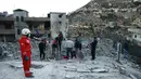Di Shebaa, serangan pesawat tak berawak Israel menghantam sebuah bangunan tempat tinggal. (Rabih DAHER/AFP)