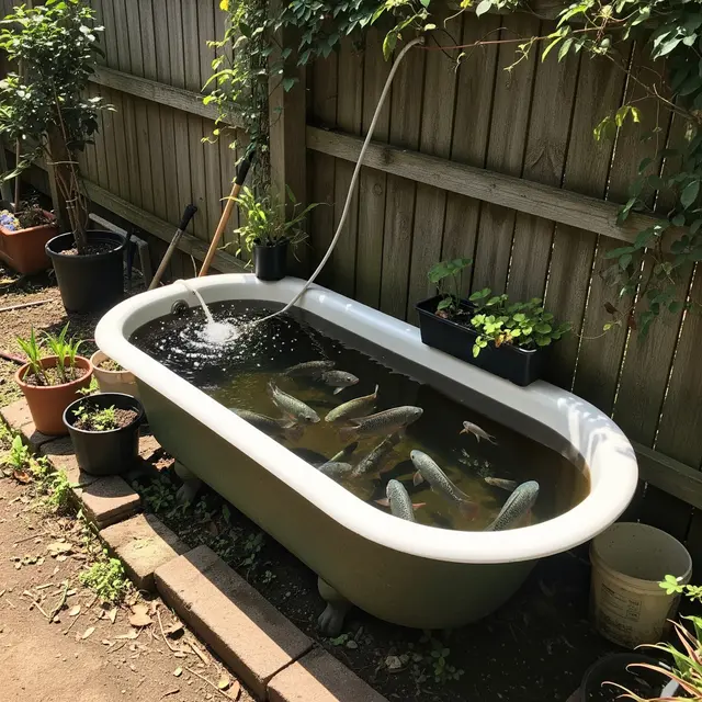 Ide Ternak di Bak Mandi Bekas yang Cocok untuk Desa dan Kota (AI)