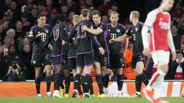 Foto: Gol Leandro Trossard Hindarkan Arsenal dari Kekalahan saat Jamu Bayern Munchen pada Leg Pertama Perempatfinal Liga Champions