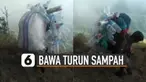 Beredar video pria membawa turun sampah plastik dari gunung, bekas pendaki-pendaki yang tidak membawa sampahnya kembali. Aksinya ini mendapatkan pujian dari banyak netizen.