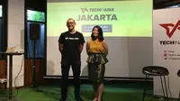 (Ki-ka): COO Tech in Asia Indonesia Putra Setia dan Analis East Venture Elisa Suteja. Liputan6.com/Andina Librianty