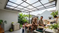 5 Model Atap Dapur Transparan Sekaligus untuk Jemuran