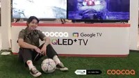Salah satu produsen smart TV terkemuka asal Tiongkok bekerja sama dengan platform video pendek TikTok dan aktris Indonesia Sintya Marisca. (Dok. IST/Coocaa)