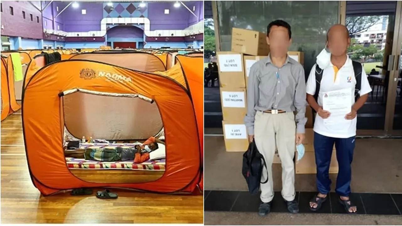 Potret keluarga yang bertemu di shelter Corona Covid-19