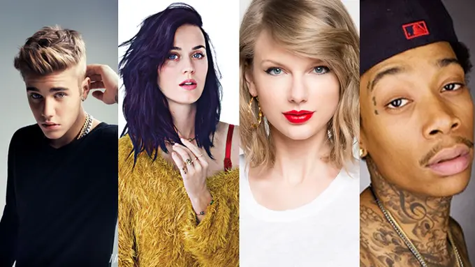 [Bintang] Justin Bieber, Katy Perry, Taylor Swift, Wiz Khalifa