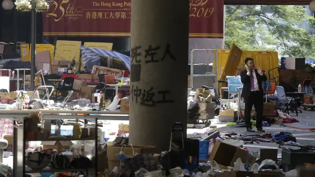 Ditinggal Demonstran, Begini Kondisi Kampus di Hong Kong