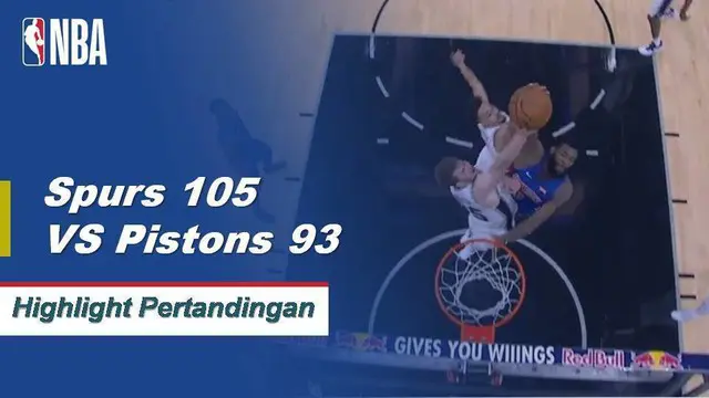 Cuplikan Pertandingan NBA : Spurs 105 vs Pistons 93