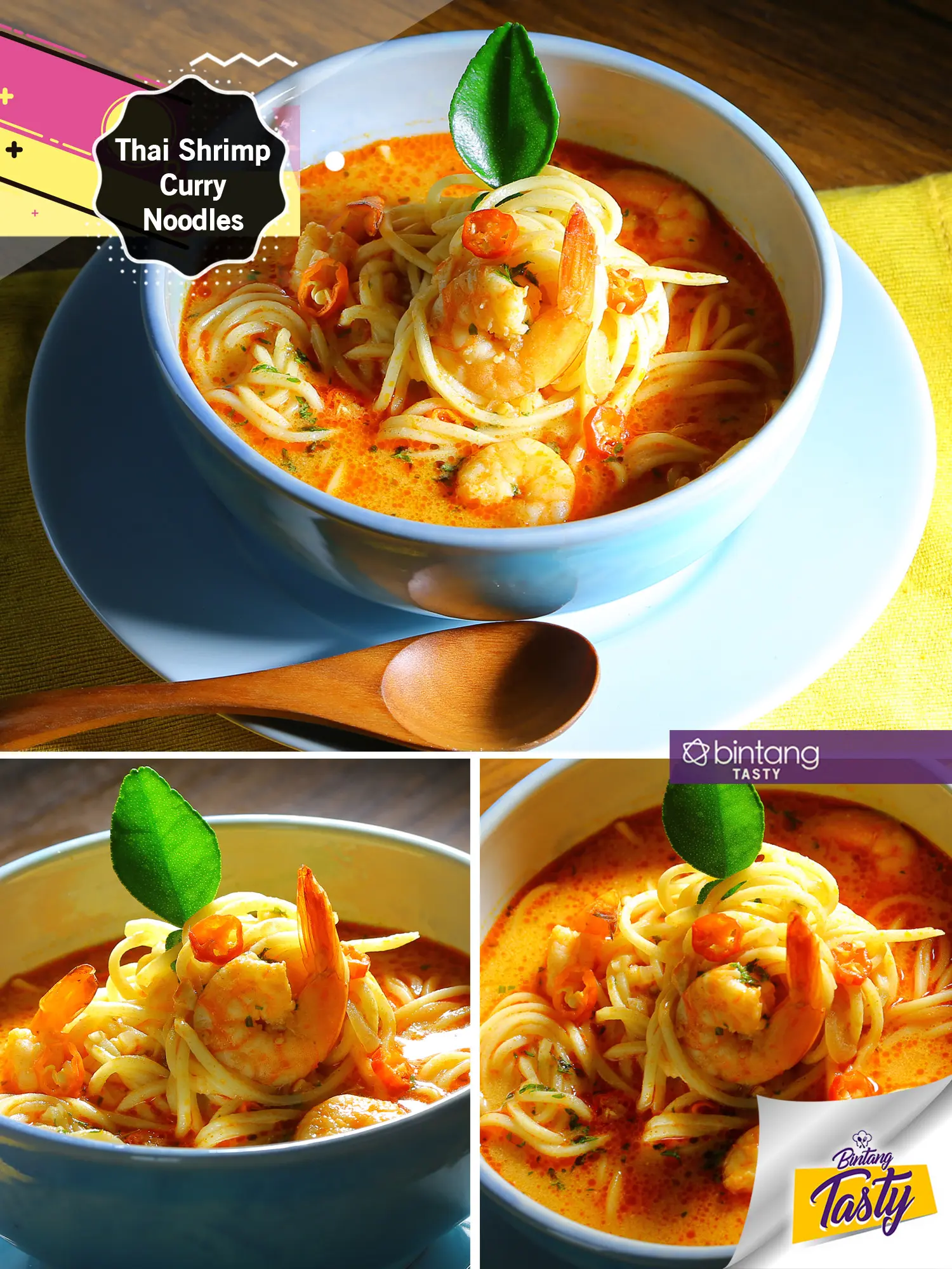 Thai Shrimp Curry Noodles. (Foto: Adrian Putra/Bintang.com, Digital Imaging: Nurman Abdul Hakim/Bintang.com, Chef: Arum Sari)