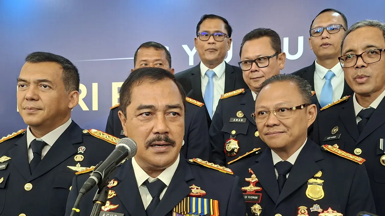 Menteri Imigrasi dan Permasyarakatan, Agus Andrianto saat Hari Bhakti Imigrasi ke-67 di Kampus Poltekip dan Poltekim, Kota Tangerang, Senin (26/1/2026). (Foto: Liputan6.com/Pramita T)