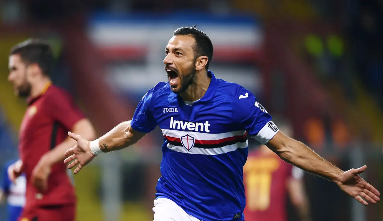 1. Fabio Quagliarella (Sampdoria) - 21 Gol (8 Penalti). (AFP/Marco Bertorello)