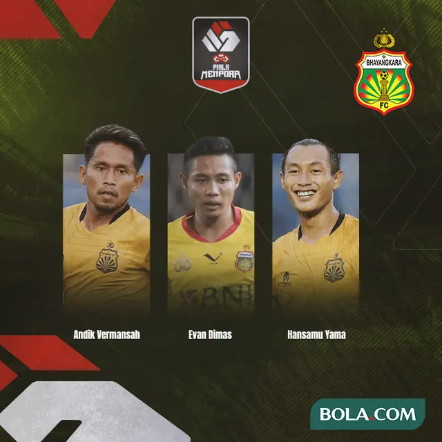 Piala Menpora - Bhayangkara Solo FC, Andik Vermansah, Evan Dimas, Hansamu Yama