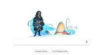 Google doodle Zaha Hadid mejeng di laman Google, Rabu (31/5/2017). (Liputan6.com/ Agustin Setyo W)