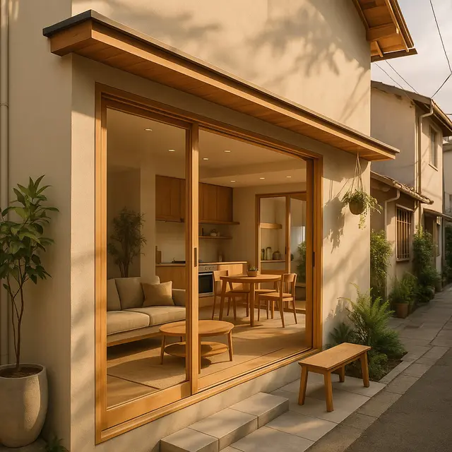 Desain Rumah Japandi di Gang Sempit