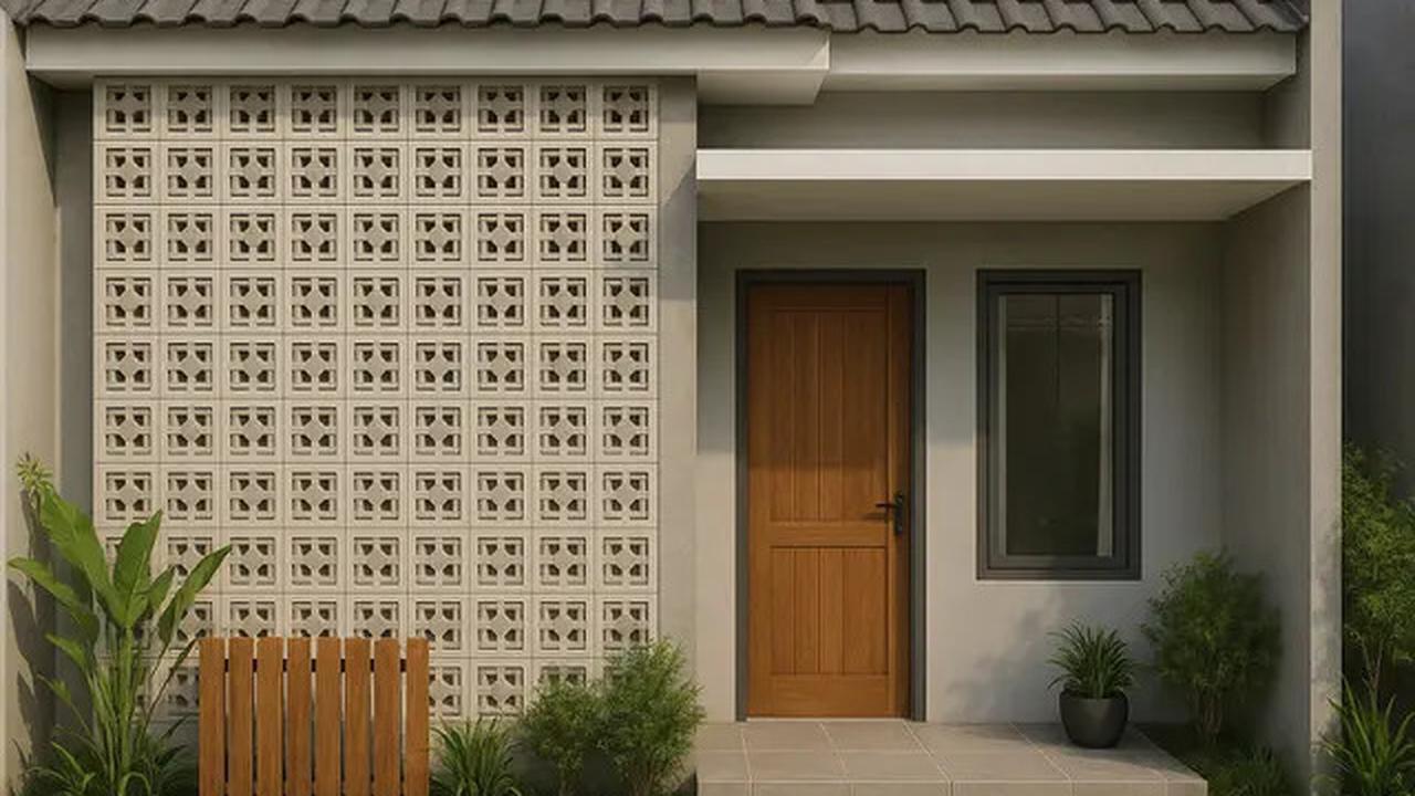7 Model Teras Rumah Subsidi Tipe 36 dengan Roster Dekoratif, Sentuhan Simpel Bikin Rumah Estetik