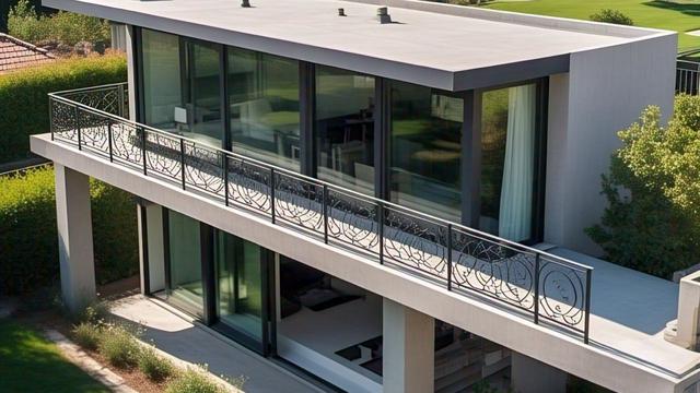 Rumah Minimalis dengan Balkon Memanjang di Lantai Dua/Nurul Diva Kautsar via Meta AI