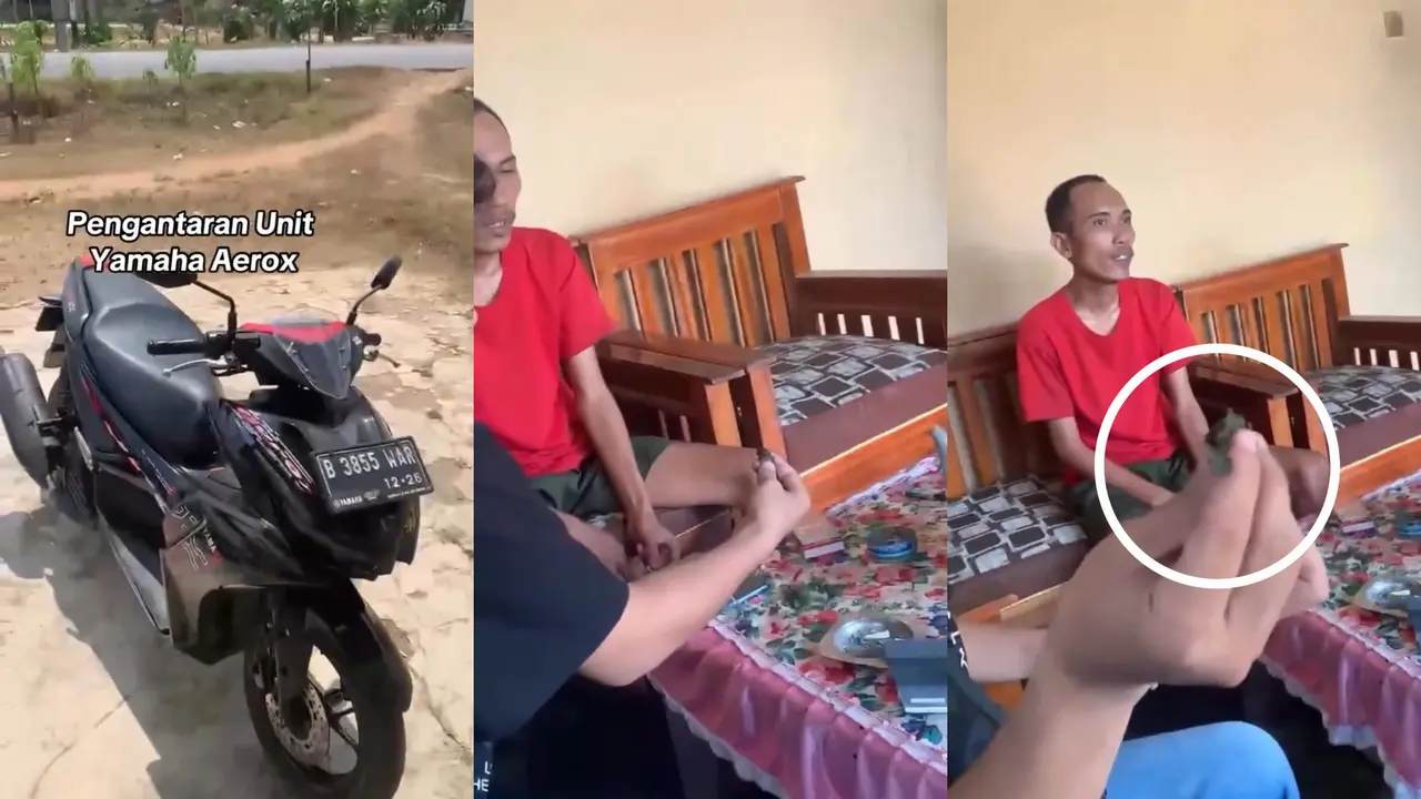 Momen Kocak Warga Lampung COD Motor, Pembeli Malah Bayar Pakai Lumut
