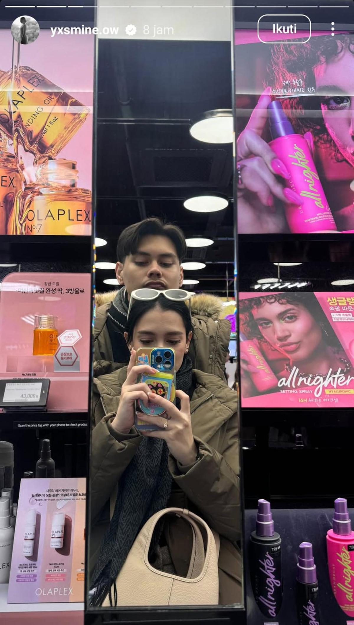 Potret Yasmine Ow Bulan Madu di Korea Bareng Suami, Kalap Belanja Makeup dan Softlens