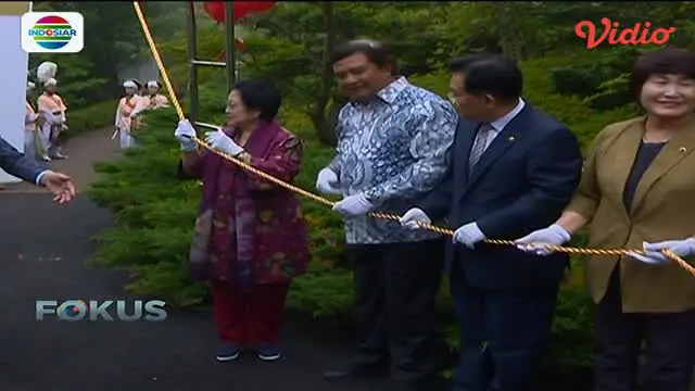 Nama Megawati Soekarnoputri diabadikan di sebuah taman salah satu resort di Jeju
