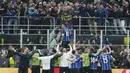 Inter Milan melangkah ke final Liga Champions 2022/2023 setelah menyingkirkan AC Milan dengan agregat 3-0. (AP Photo/Antonio Calanni)