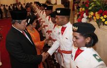 Presiden SBY kukuhkan pengibar bendera pusaka Merah Putih