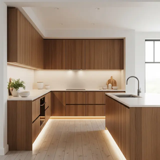 Desain Dapur Rumah Kayu dengan Nuansa Alami Hangat