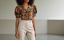 7 Model Blazer Batik Lengan Puff Crop, Inspirasi OOTD Feminin Tapi Tetap Edgy