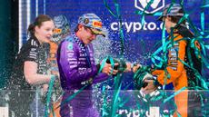 Penampilan pembalap Mercedes, Kimi Antonelli semakin cemerlang setelah berhasil memenangkan Formula 1 GP Miami 2026 di Miami International Autodrome, Florida, Minggu (02/05/2026) waktu setempat. (AP Photo/Danny Karnik)