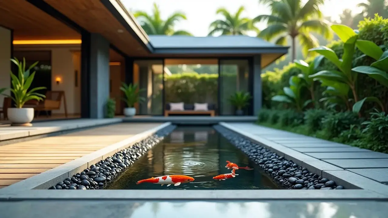 cara membuat kolam ikan minimalis