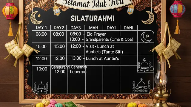 6 Cara Menyusun Jadwal Silaturahmi agar Efisien, Momen Lebaran Lebih Terencana