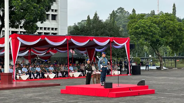 Panglima TNI Yudo Margono memimpin upacara pembukaan gelar Operasi Penegakan Ketertiban (Gaktib) dan Yustisi POM TNI Tahun Anggaran 2023, Jakarta Timur, Rabu (8/3/2023). (