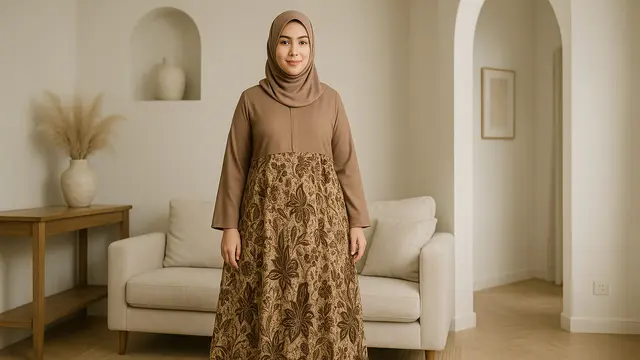 7 Model Gamis Batik Jumbo Terbaru, Nyaman dan Elegan untuk Tampil Pede di Segala Acara