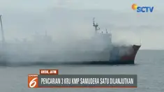 Usai pendinginan dan pembasahan, tim berencana memasuki bangkai kapal untuk mencari tiga orang yang hilang dalam kebakaran KMP Gerbang Samudra I itu.