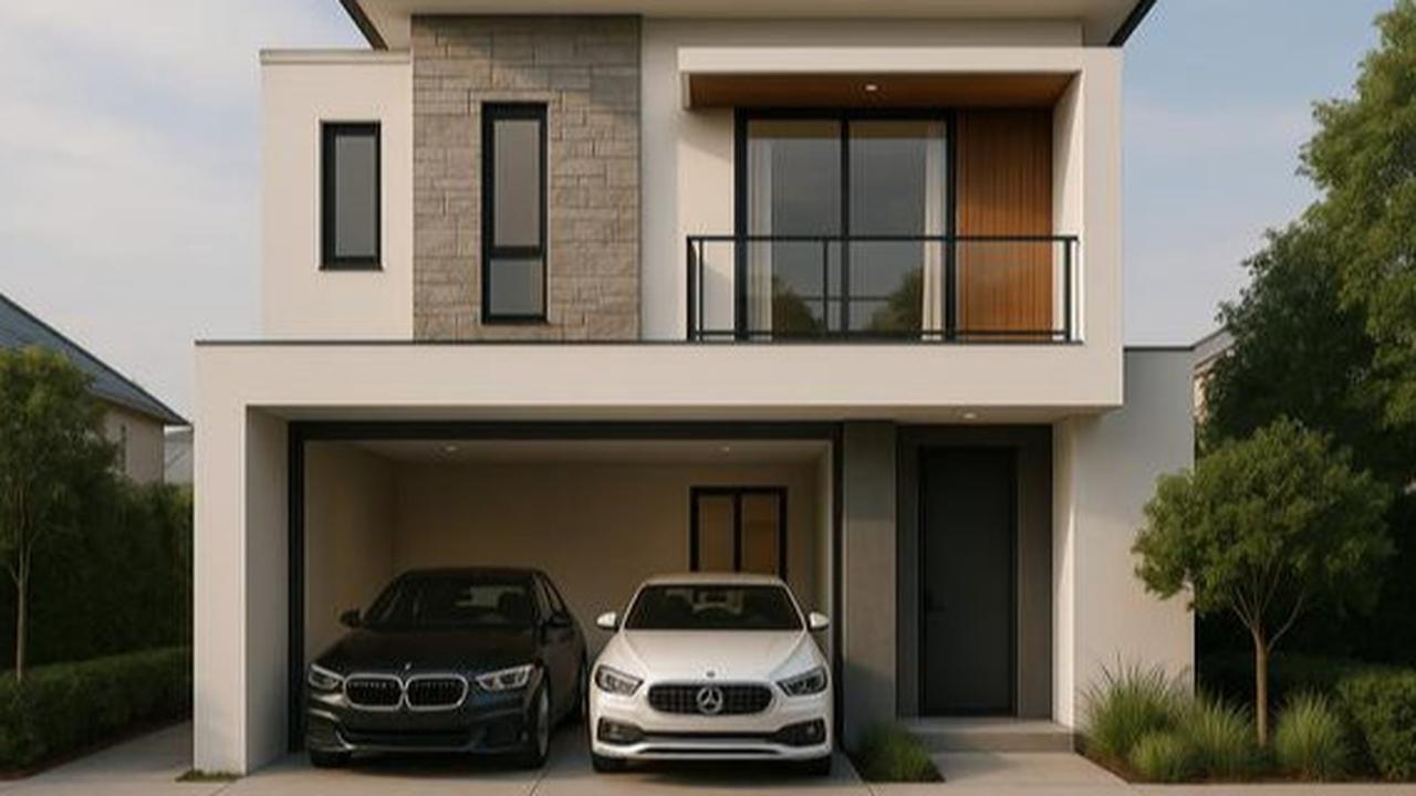 8 Ide Desain Rumah 6x12 dengan Garasi 2 Mobil, Hunian yang Efisien & Fungsional Tahun 2025