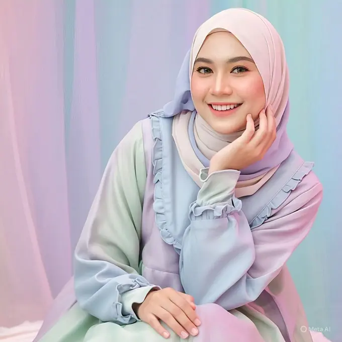 Tunik Pastel dengan Detail Ruffle: Manis dan Sederhana