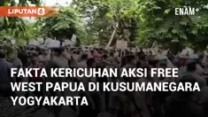 Kericuhan aksi mahasiswa Papua di Jl. Kusumanegara, Yogyakarta, Minggu (1/12) sore. Tiga anggota Polresta Yogyakarta alami luka ringan, termasuk Kombes Aditya Surya Dharma