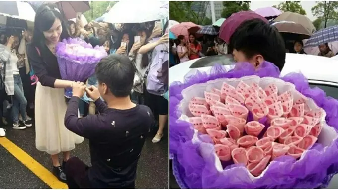 Dilamar Pakai Buket Uang, Terima Nggak, ya?