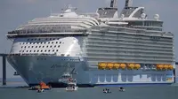 Kapal pesiar raksasa ini lebih besar dari kapal lainnya. Mei ini, Harmony of the Seas baru saja berangkat dari Saint-Nazaire, Perancis. 