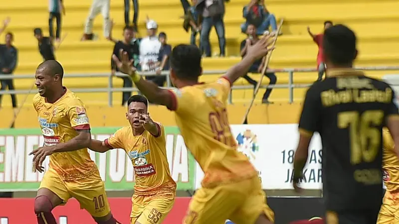 Sriwijaya FC berhasil mengamankan tiga poin di kandangnya, Stadion Jakabaring, Palembang, saat menjamu Borneo FC, Sabtu (22/4/2017) sore. 