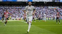 Real Madrid mengakhiri musim ini dengan menempati posisi kedua klasemen akhir Liga Spanyol dengan raihan 78 poin dari 38 laga, sedangkan Athletic Bilbao tetap berada di peringkat ke-8 dengan raihan 51 poin. (AP Photo/Bernat Armangue)