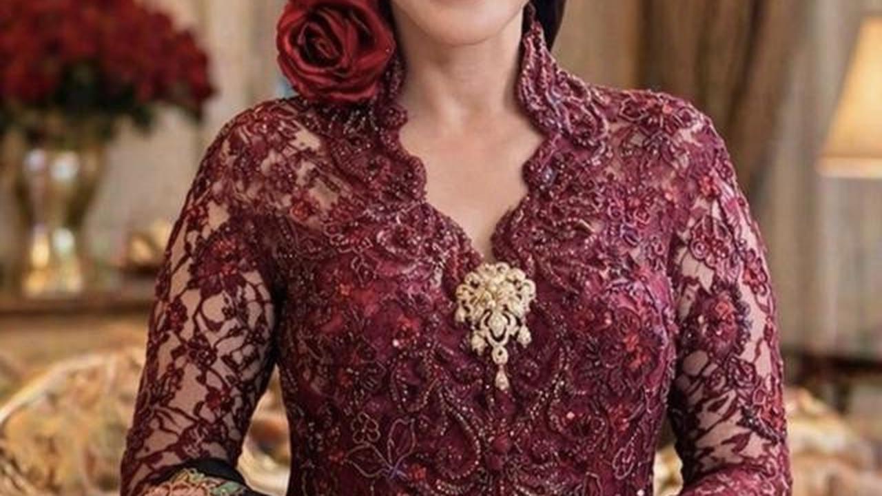 Potret Detail Kebaya Merah Maia Estianty saat Hari Kartini, Pancarkan Pesona Elegan
